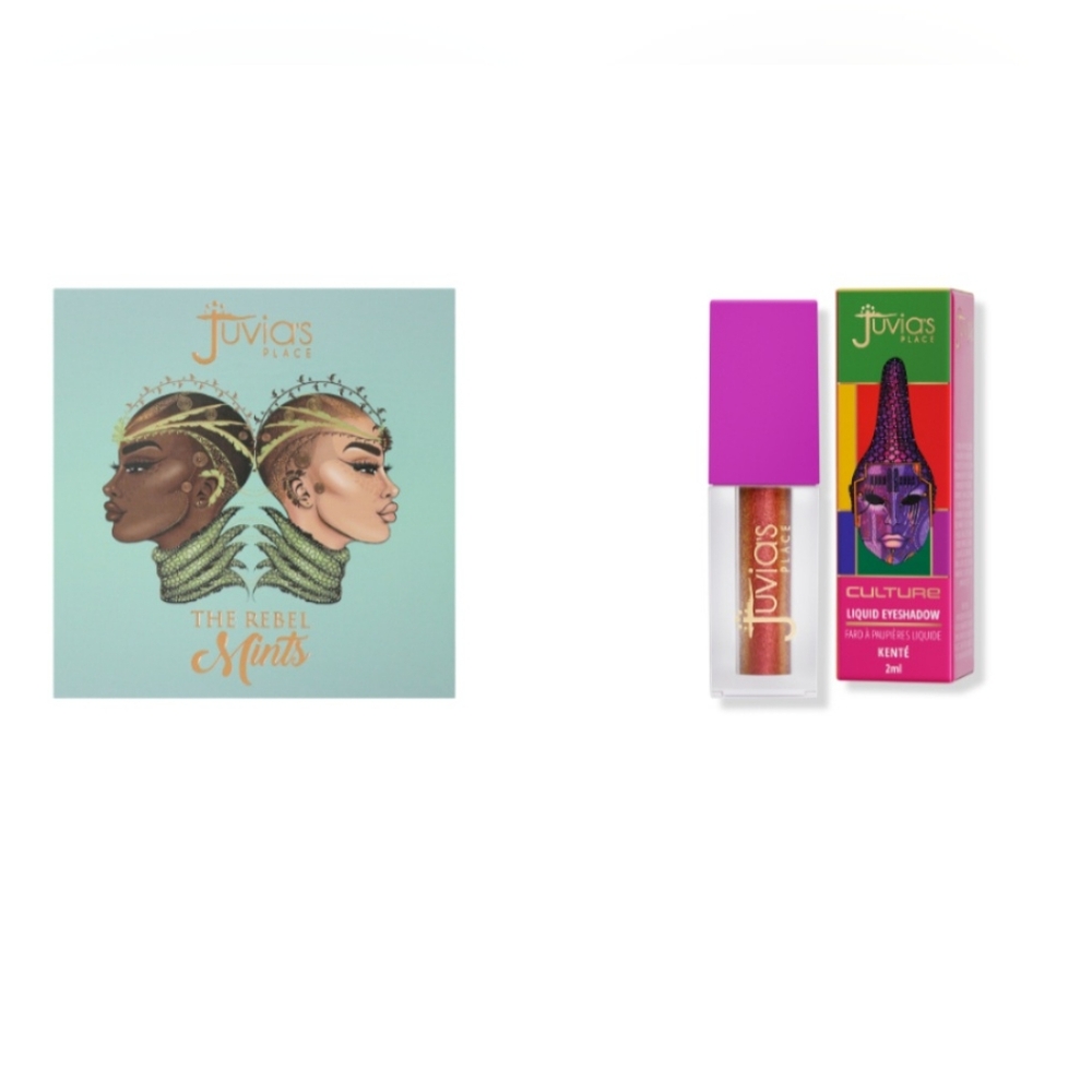 Juvia's Place The Rebel Mints Eyeshadow Palette and Duochrome Liquid Eyeshadow